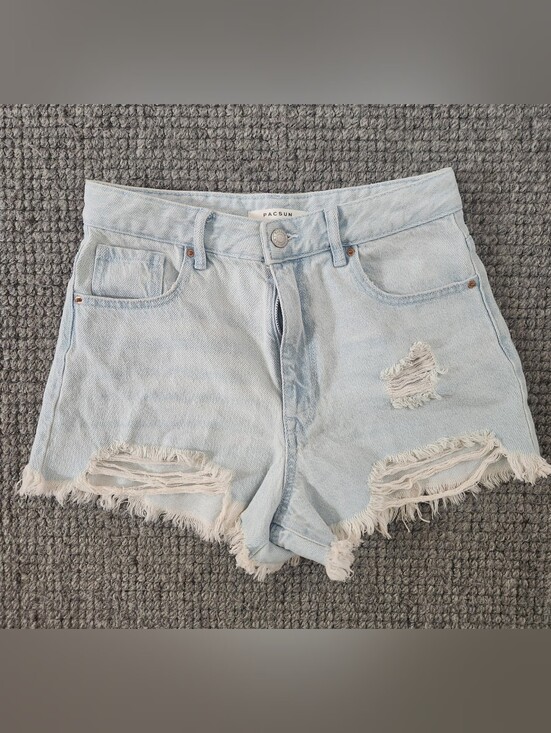 PacSun Pants - PacSun Light Wash Distressed Denim Festival Shorts